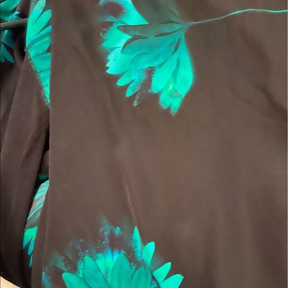 Erdem Black And Green Foral Silk Blouse and Pants - Picture 9 of 10